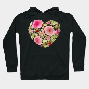 Love floral heart Hoodie